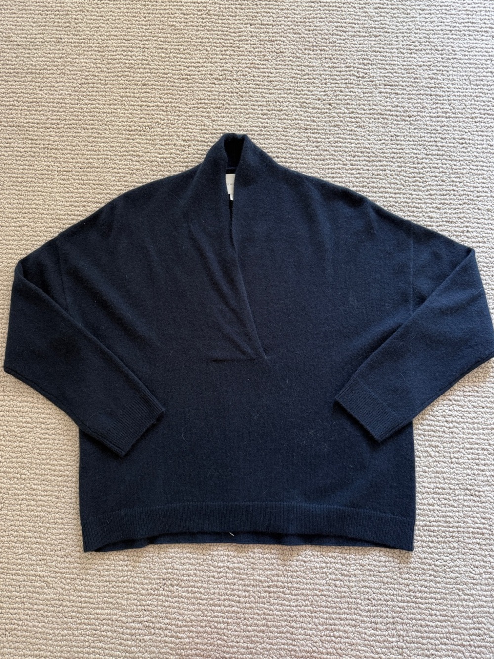 Brochu Walker Men's Navy Shawl Collar V-Neck Sweater